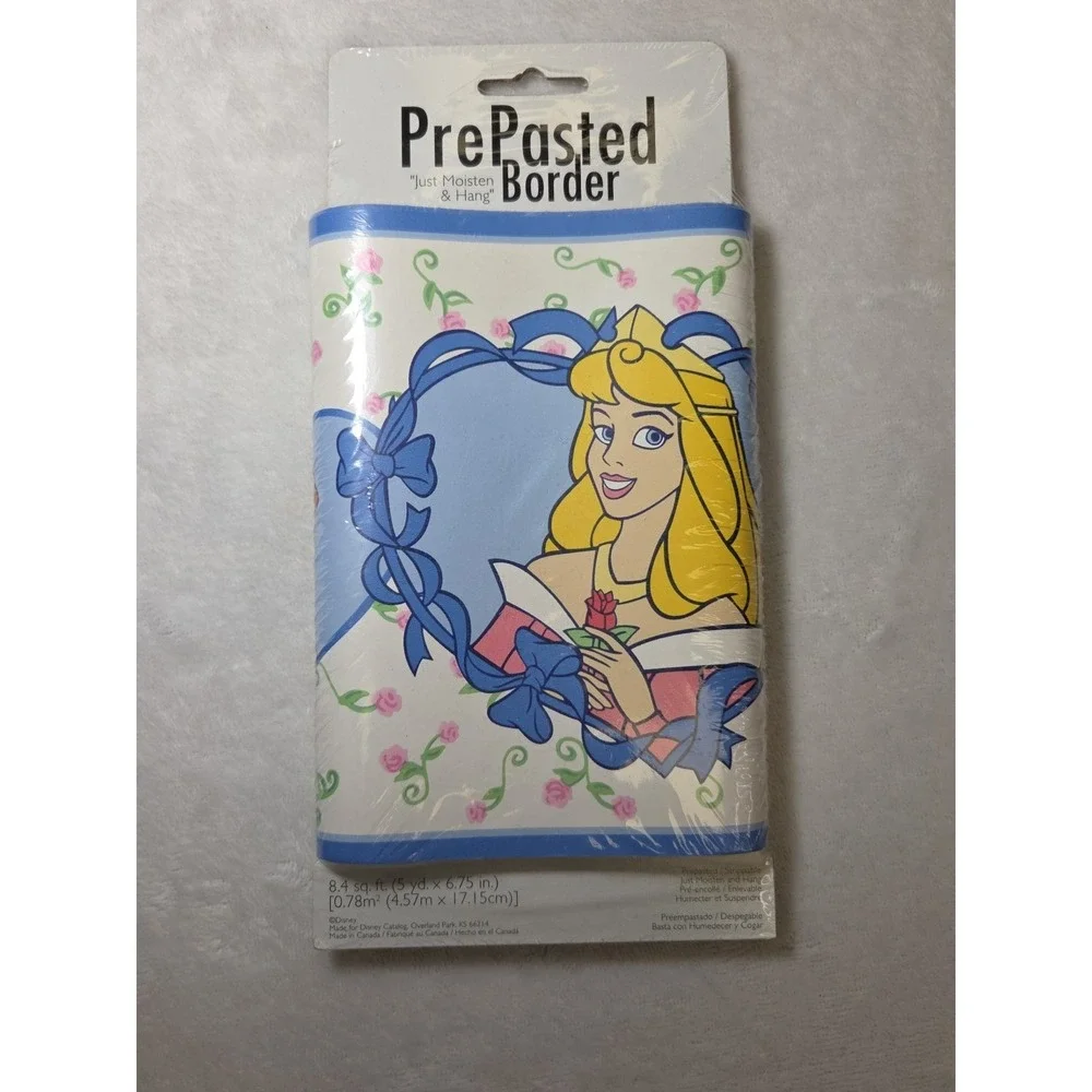 1 Vtg Disney Pretty Princess Blue Wallpaper Border #27121 PrePasted‎ 5YD x 6.75